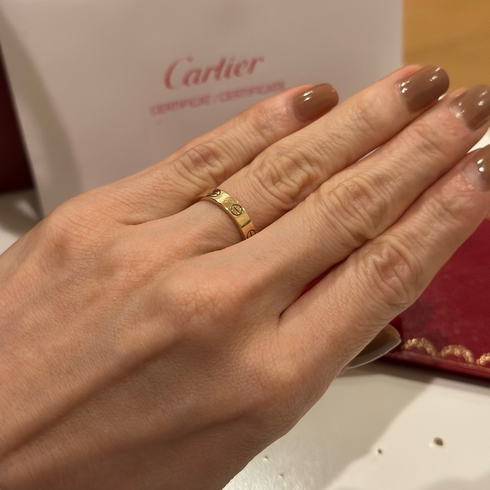 Cartier love mini ring - rose gold size 5.5 beautiful condition